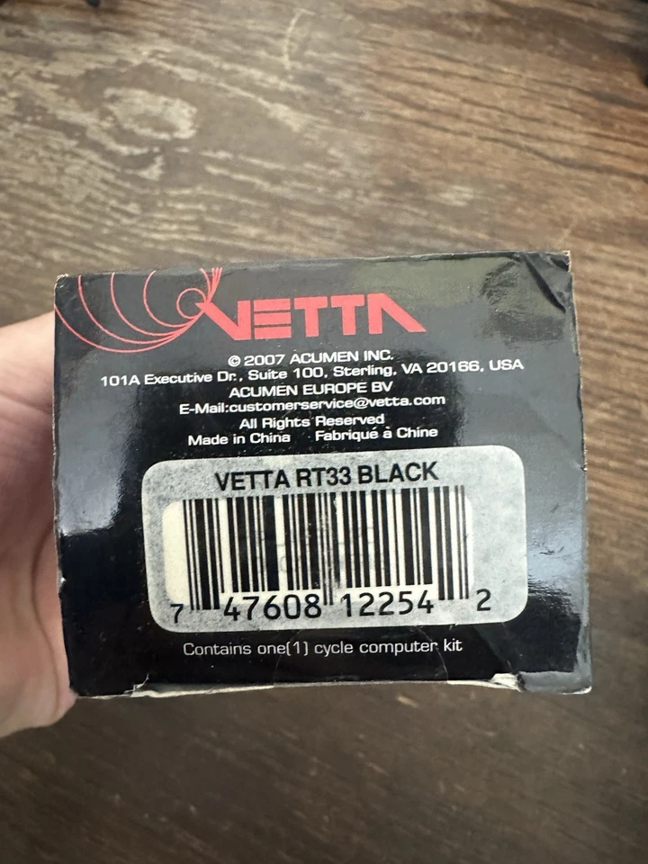 Bicycle cycle computer odometer wired Vetta RT33 black NOS NEW - Image 4 of 4