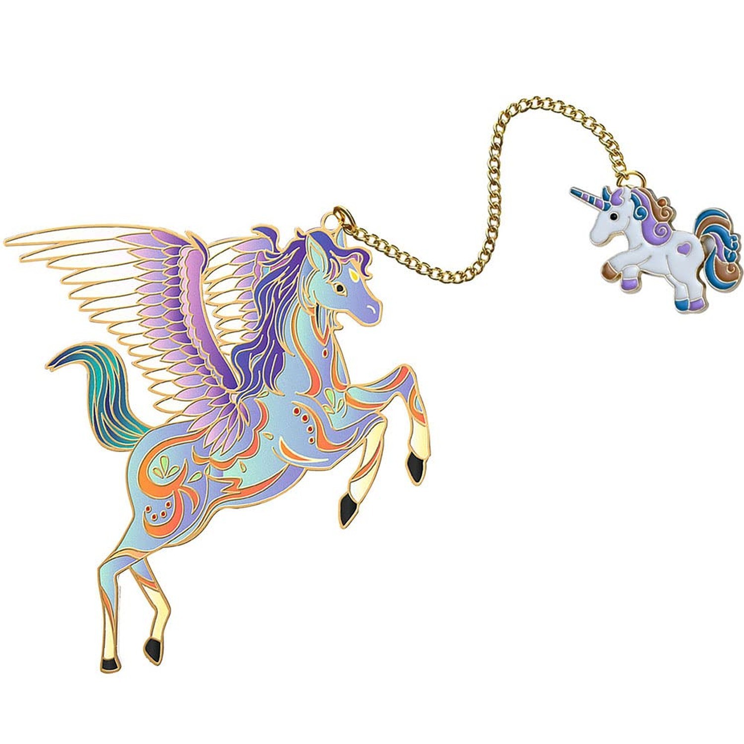 BLBMH Unicorn Bookmark Cute Metal Bookmarks for Kids Book Lo