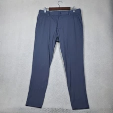 Rhone Commuter Pants Men 34 Blue Gray Performance Tech Stretch Golf Travel Chino