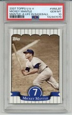 2007 TOPPS UPDATE & HIGHLIGHTS A LIFE IN BASEBALL MICKEY MANTLE YANKEES PSA 10