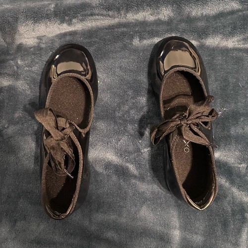 Capezio Jr Tyette N625 Black Patent Leather Tap Shoes Women's Size 5.5 Medium