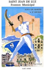 AFFICHE POSTER Pelote Basque St Jean De Luz
