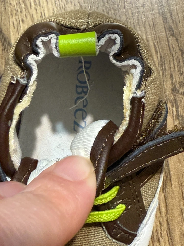 Zapatos Robeez, Infantil Niño Talla 3-6 Meses, Marrón Verde Foto 4 de 4