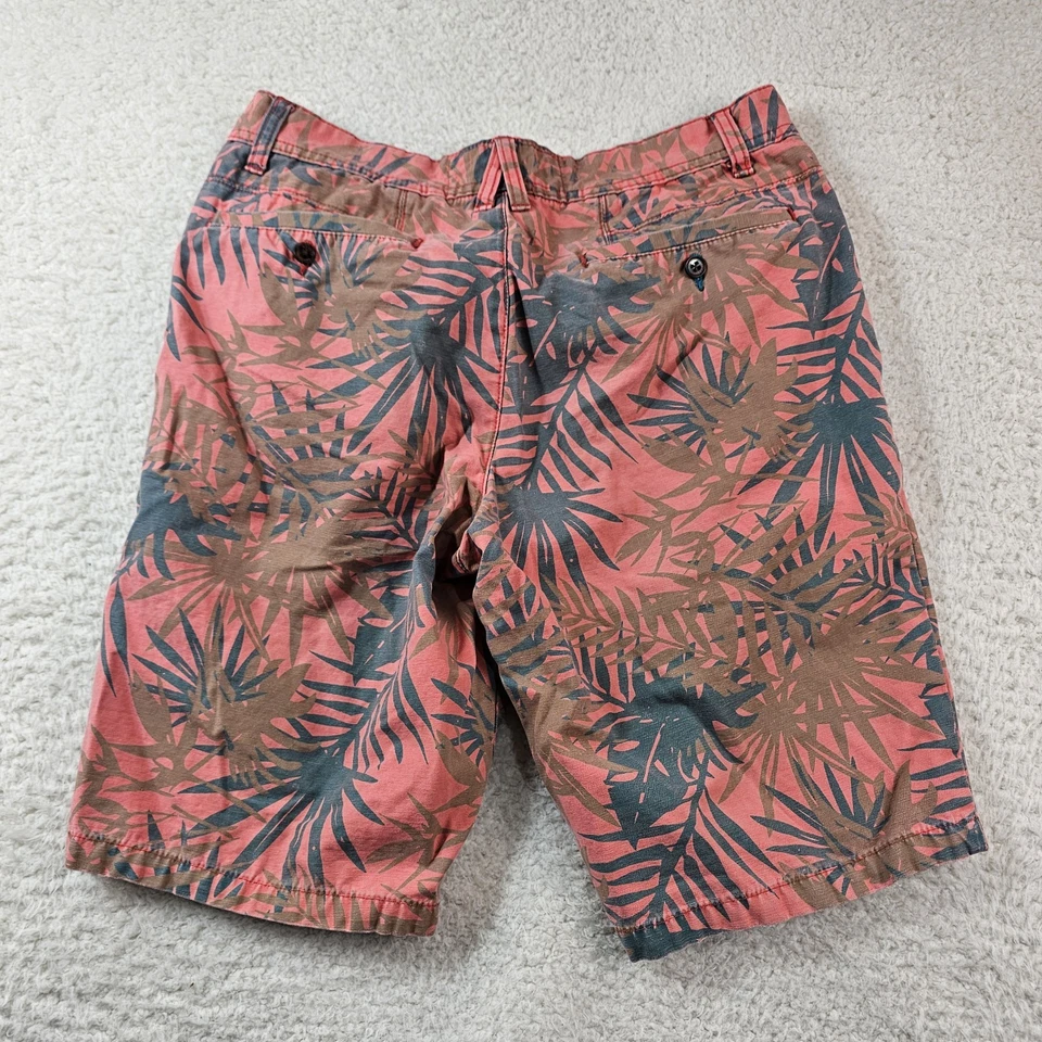 Pantalones Cortos Chinos Modernos Diversión Para Hombre Rosa Salmón Verde Tropical Hawaiano Preppy Foto 2 de 4
