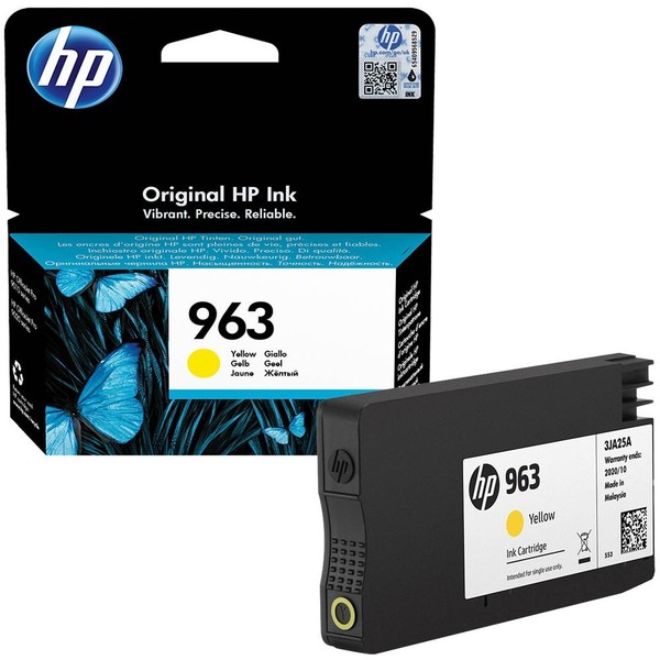 Original Hp 963 Gelb Druckerpatrone 3JA25AE FüR Officejet Pro 9026 9028 Yellow-image