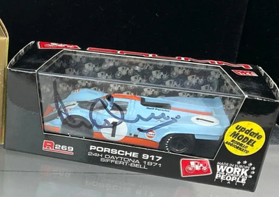 NIB 1/43 Brumm R269 Porsche 917K , #1 Daytona 1971 Signed by Driver Derek Bell