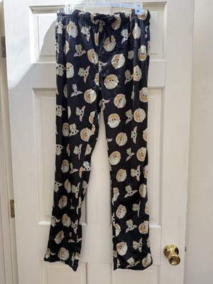 Star Wars Crazy Lounge Adult SZ L Mandalorian Grogu Lounge Pants In Gift Box