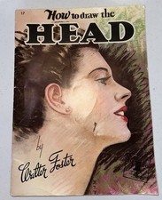 How To Draw The Head by Walter Foster Vintage Art Instruction Paperback Book