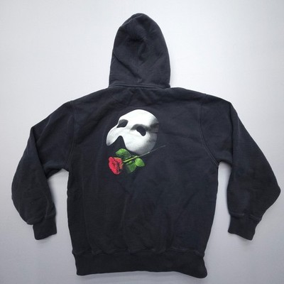 Palace Skateboards Phantom Of The Opera Hoodie Mens XL Black Mask Graphic