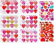 Eco-Friendly 232 Pcs Waterproof Heart Stickers Perfect for Valentine's Day