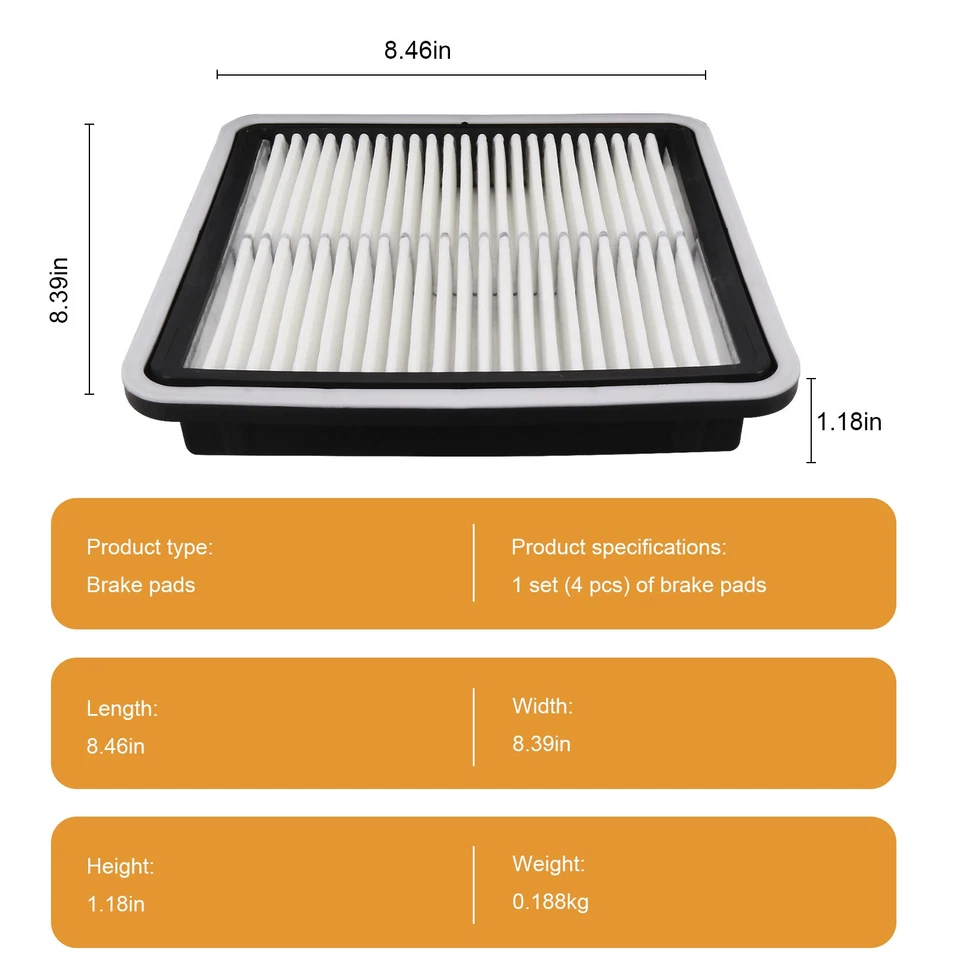 Filtro de aire motor 16546-AA10A/16546-AA12AE para Subaru 2013-2015 XV Crosstrek Foto 2 de 4