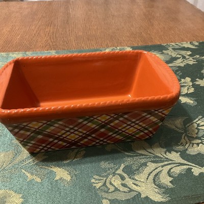 Temptations by Tara Orange HOLIDAY Loaf Pan 12oz PPP-HLD-973196  Dish