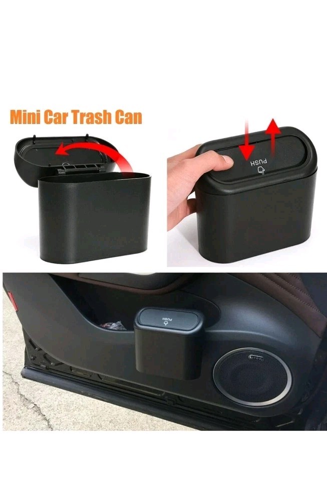 Mini Pattumiera Auto con Coperchio Pattumiera Auto Pattumiera Stoccaggio Accessori Auto