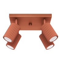 Deckenstrahler 4-Flammig Rot B: 25 Cm Klein GU10 Deckenlampe Deckenleuchte