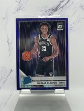 Nets 2019-20 Panini Donruss Optic Nicolas Claxton Purple Shock Prizm Rated Rc