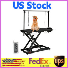 50"Electric Hydraulic Dog Grooming Table with Arm to Large Dog,Height Adjustable