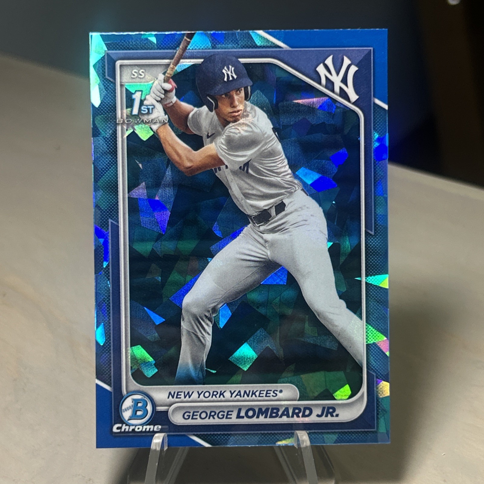 2024 Bowman Chrome Sapphire George Lombard Jr 1st Sapphire Yankees