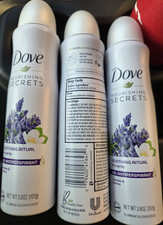 3 Dove Nourishing Secrets Sprays. Soothing Ri...