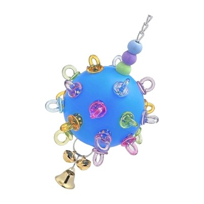 Bird Enrichment Toy Chewing Safe Bells Ball Hanging Toy For Avians Exploration