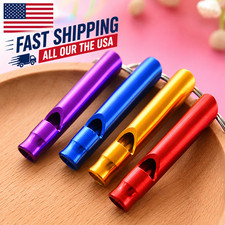 4PCS Aluminum Emergency Whistle Keychain Loud Survival Camping Safety