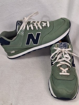 New Balance 574 Pique Polo Size 14EE Mens Running Shoes Green/Navy Blue ML574HRC