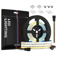 SEZO COB CCT IC Addressable LED Strip FCOB CCT WS2811 IC Chasing High Density...