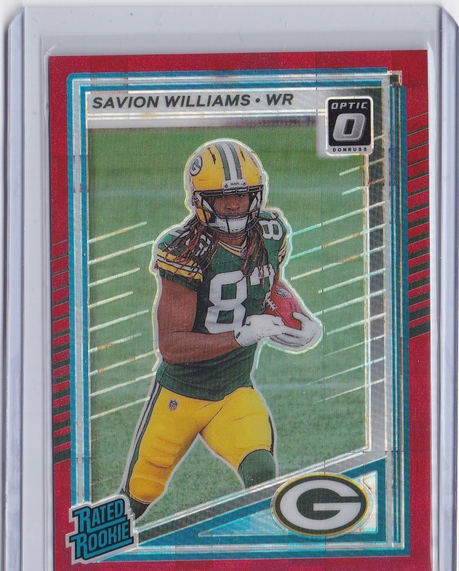 2025 Panini Donruss Football - Savion Williams Card 318 Rookie Red Press Proof