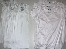 4 Hanes Boys Small White X-Temp T Shirts  3 Hanes Tank Tops