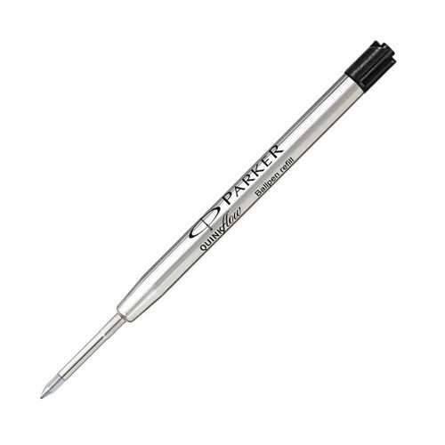 3 X Parker Quink Flow Ball Point Pen BP Refill Refills Medium Nib Black Ink New - Picture 2 of 5