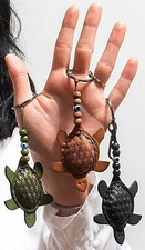 Leather Turtle Keychain, Charm | Hanging Accessory for Women's Purse & Bags