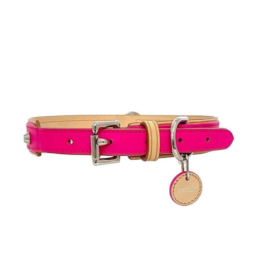 Balenciaga Pink Beige Dog Collar 44-54cm Large Dog W/Box A2
