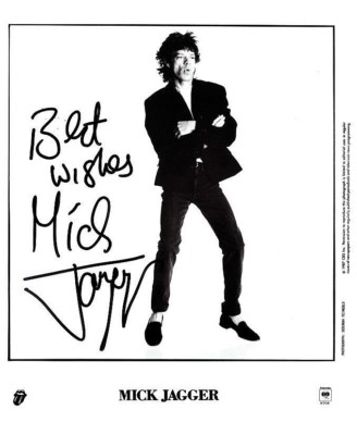 MICK JAGGER handsigniertes Foto - Rolling Stones Sänger - 10''x8'' Nachdruck