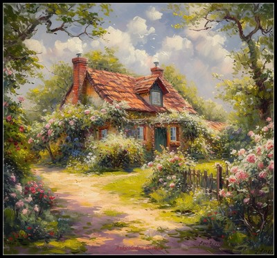 Picturesque Dwelling - Chart Counted Cross Stitch Patterns Needlework DMC Color