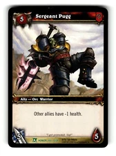 World of Warcraft TCG Fields of Honor Trading Card Sergeant Pugg #144 U