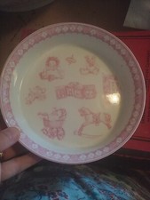 Queens China A Gift For A Baby Girl Bowl Pink White Porcelain Made India VTG
