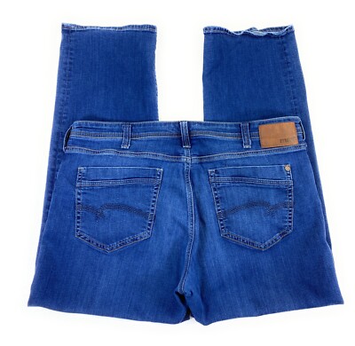 Mavi Men's Matt Relaxed Straight Leg Distressed Denim Blue Jeans 38x29*