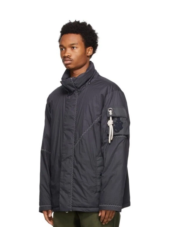 Giacca piumino Albatross Moncler Genius 1 JW Anderson Navy nuova con etichette TAGLIA 1 $1715
