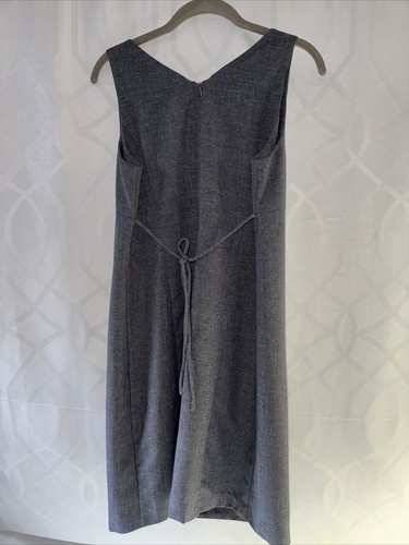 Motherhood Maternity Dress Gray Sz Small Slvless V-Neck zipper and Tie Closure - Picture 3 of 8