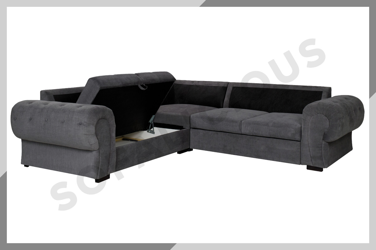 Chesterfield Style Fabric Corner Sofa Matttroy
