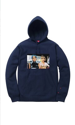 Supreme Nan Goldin Misty and Jimmy Paulette Hooded Hoodie Sweatshirt Navy Large