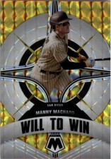 2022 Panini Mosaic Will to Win Mosaic Reactive Yellow #3 Manny Machado /99 NM-MT