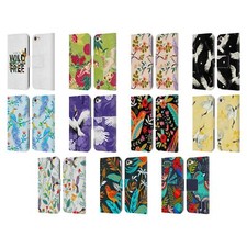 HAROULITA BIRDS AND FLOWERS LEATHER BOOK WALLET CASE FOR APPLE iPOD TOUCH MP3