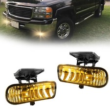 For Gmc 1999-2002 Sierra 1500 2500 3500 2000-2006 Yukon Yellow Fog Lights Lamps