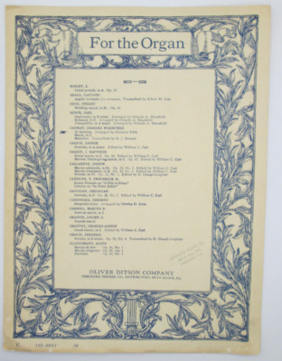 Charles Wakefield Cadman, ''At Dawning'' arr. for organ by Clarence Eddy 
