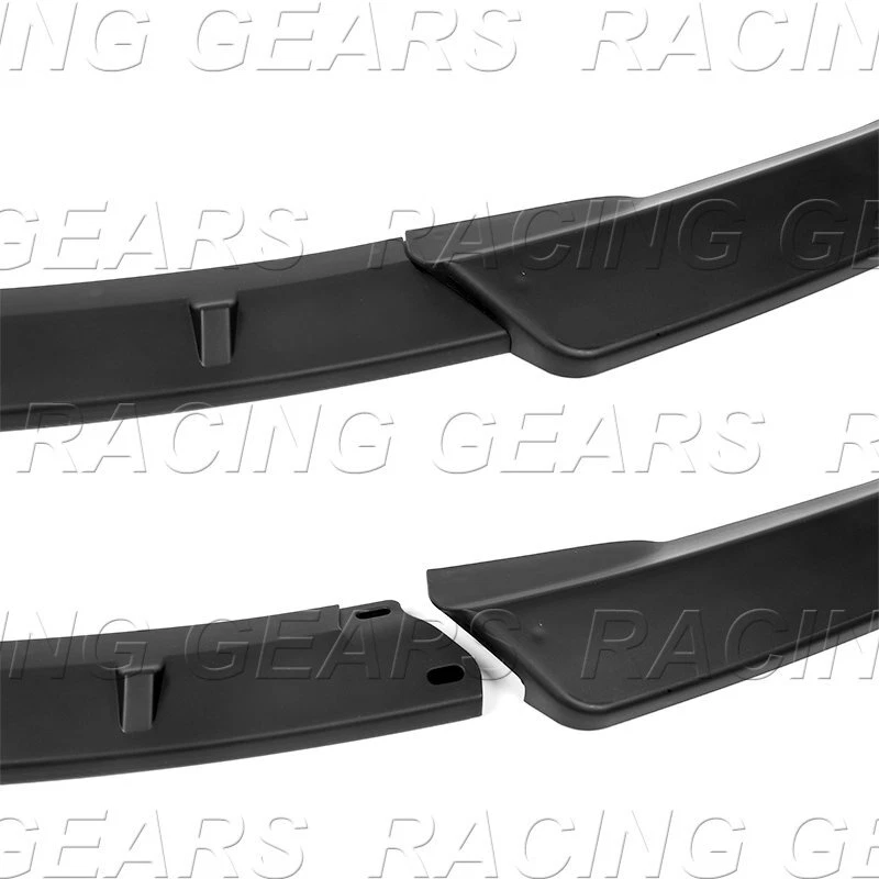 KIT LABIO DIVISOR ALERÓN PARACHOQUES DELANTERO NEGRO MATE APTO 02-05 BMW 325i 330i E46 4 puertas Foto 3 de 4