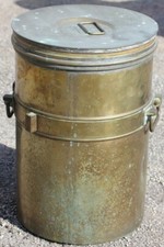 IMPORTANT POT COUVERT EN CUIVRE - MILITARIA - 2 ANSES - H. 54 cm - 15,260 kg