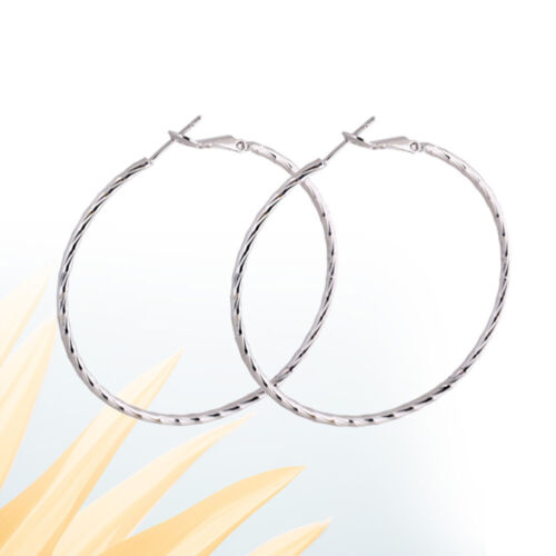 Round Earrings Women Metal Earrings Large Circle Earrings Fashion Earrings