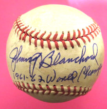Autographed used MLB baseball, New York Yankees - JOHNNY BLANCHARD