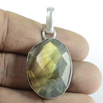 Bague Labradorite et Cordiérite - Captivante, Argent Plaqué Or