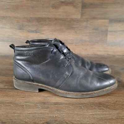 Ecco Black Leather Lace-Up Chukka Boots Size 11 Excellent Condition Amazon.com | ECCO Men main image 4